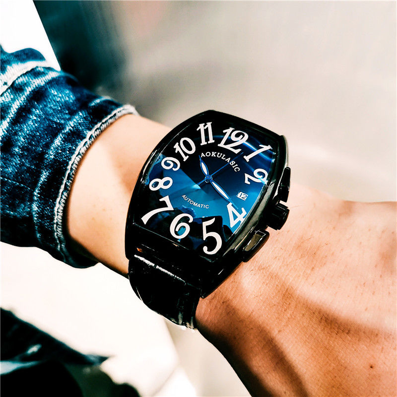 Cartier Watch Santos - Luxurious Men's Mechanical Watch, Barrel-Shaped Skeleton