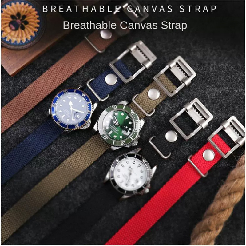 20mm 22mm 19mm 21mm High quali - đánh giá và giá Canvas Strap Watch