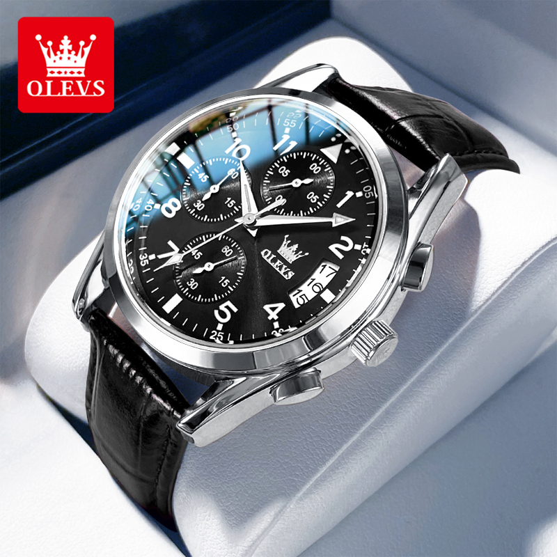 OLEVS Quartz Watch for Men Ori - đánh giá và giá Leather Watch Band Men