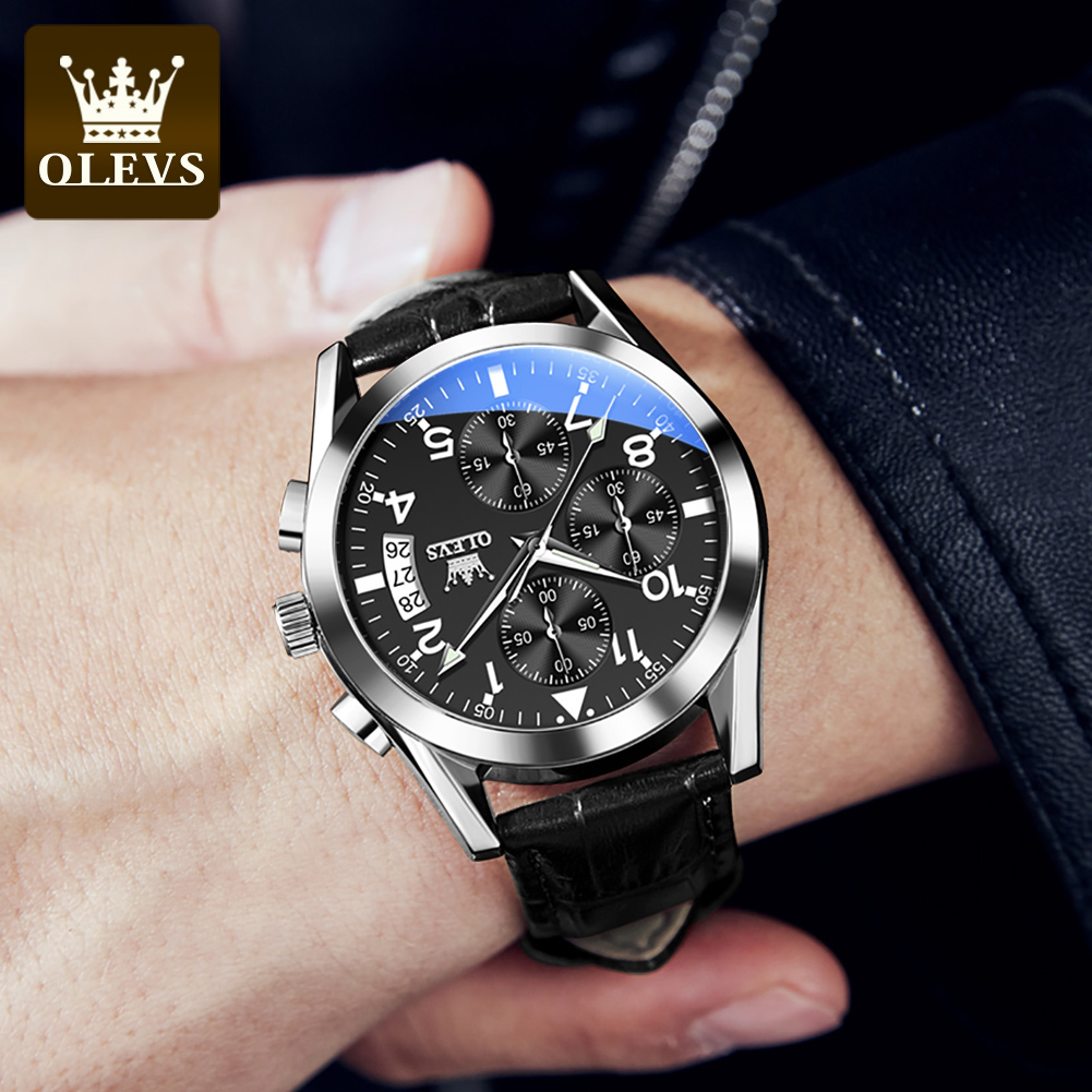 OLEVS Quartz Watch for Men Ori - đánh giá và giá Leather Watch Band Men