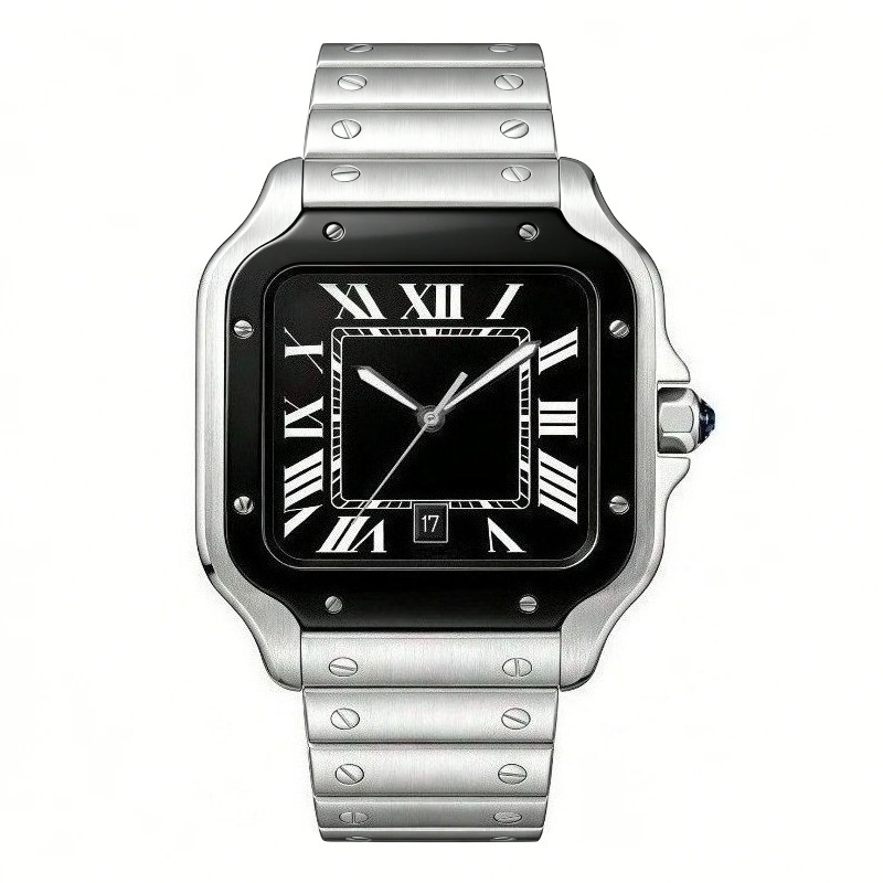 New Luxury Men's Quartz Watch  - đánh giá và giá Cartier Watch Santos