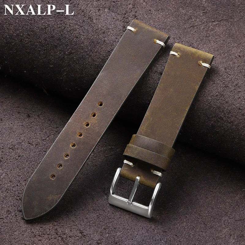 Vintage Oil Wax Leather Watch  - đánh giá và giá Suede Strap Watch