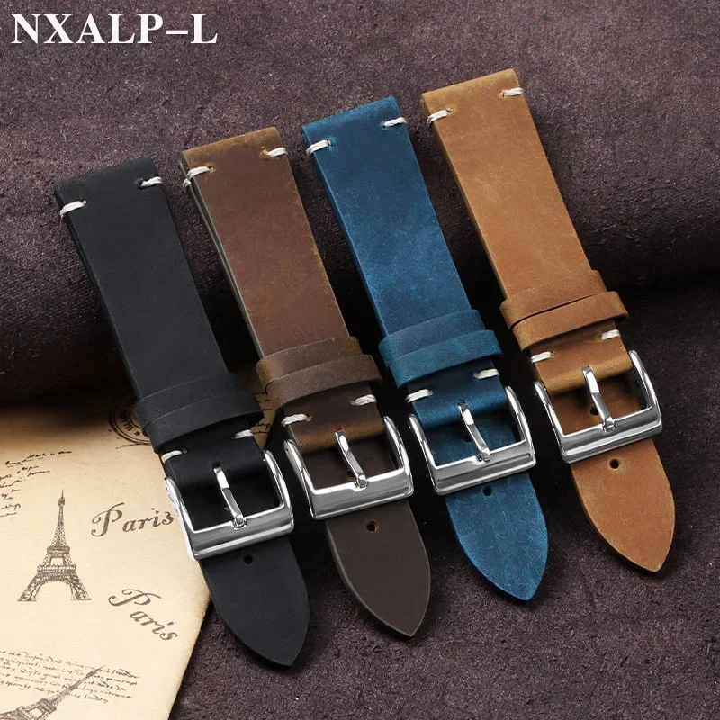 Vintage Oil Wax Leather Watch  - đánh giá và giá Suede Strap Watch
