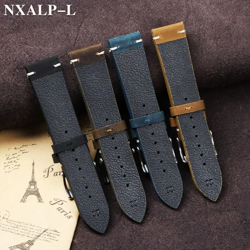 Vintage Oil Wax Leather Watch  - đánh giá và giá Suede Strap Watch