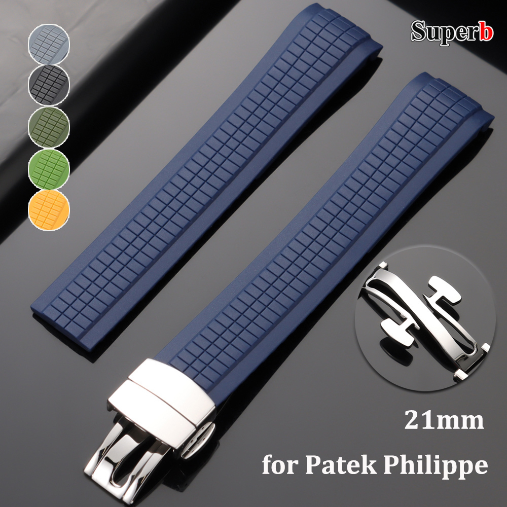21mm Silicone Watch Strap for  - đánh giá và giá Patek Philippe Watch Aquanaut